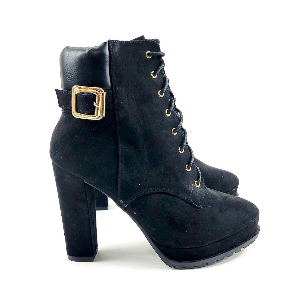New Black Shoedazzle Women Fall Winter Black Ankle Boots Size 10 US